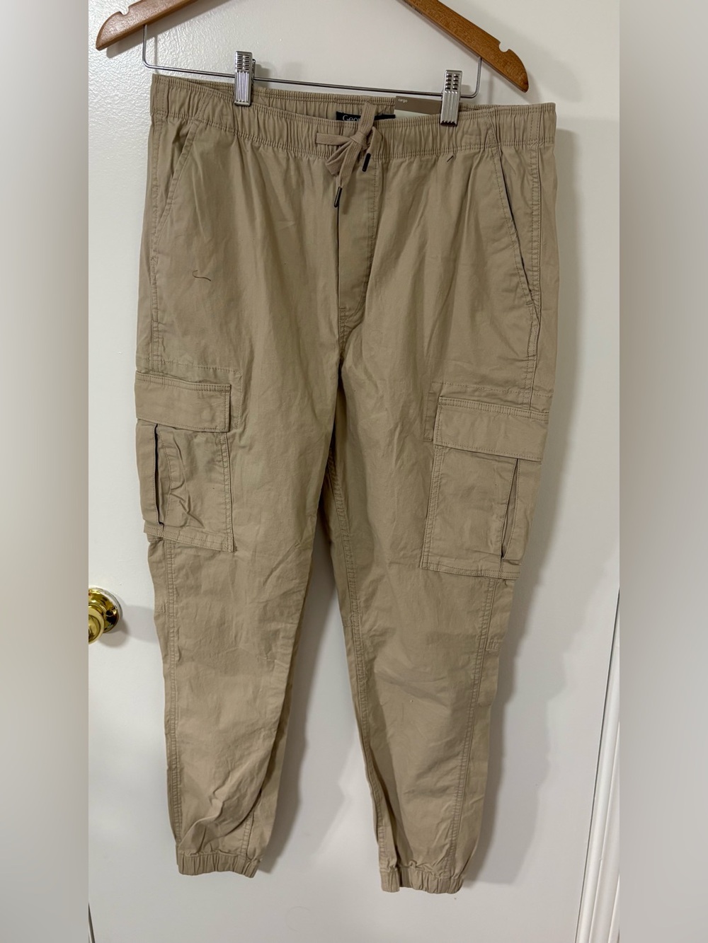 George Tan Cargo Pants with Utility Pockets